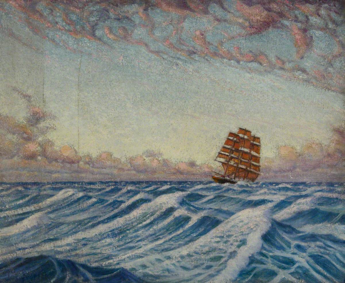 Seascape with a Ship in the Distance