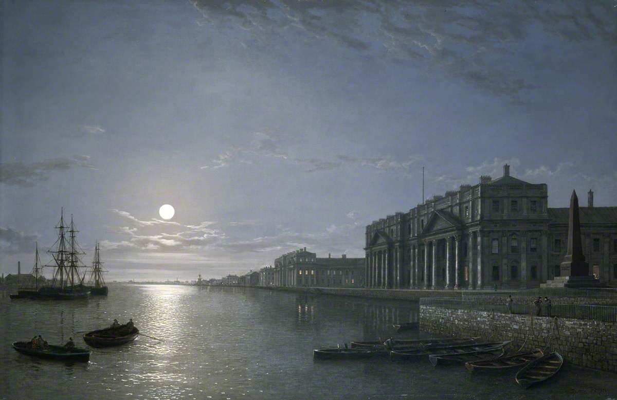 The Thames and Greenwich Hospital by Moonlight