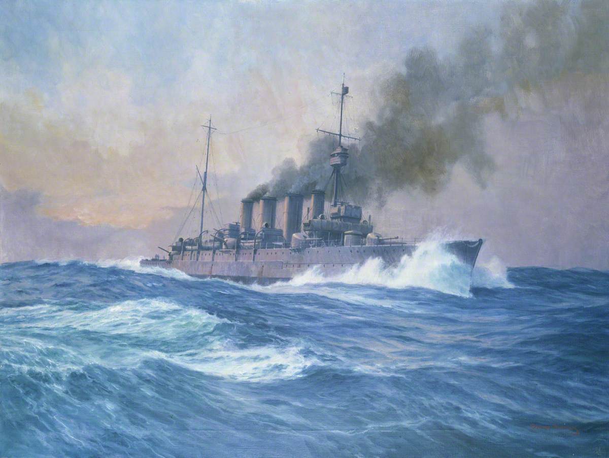 HMS 'Southampton' on the Morning of the Battle of Jutland, 31 May 1916