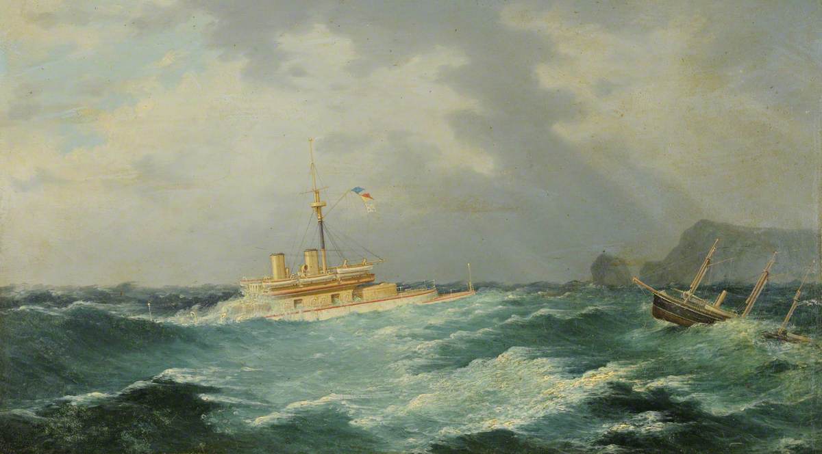 HMS 'Thunderer' off Malta