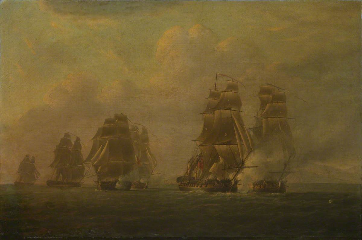 The 'Anson's' Escape from Five Frigates, 12 October 1798
