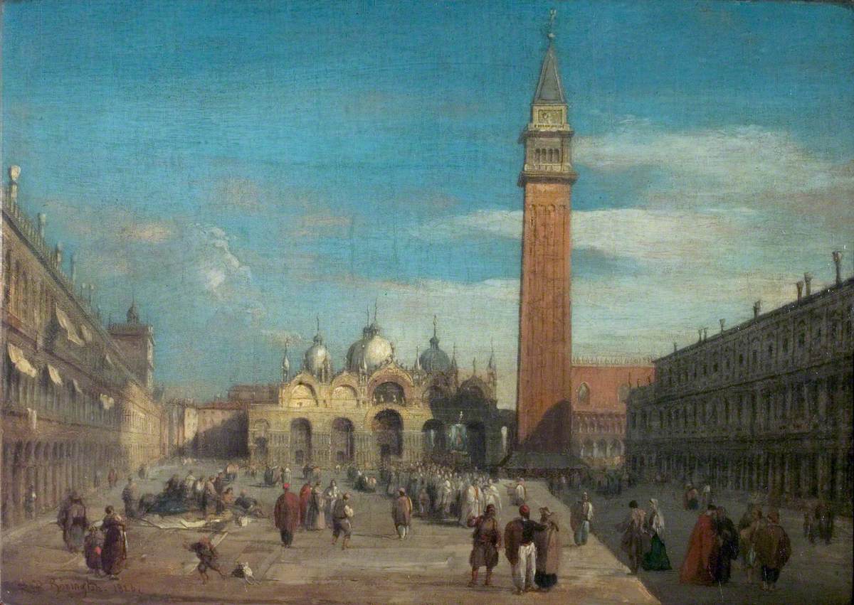 The Piazza, San Marco, Venice (View of the Piazza of San Marco and the Campanile)