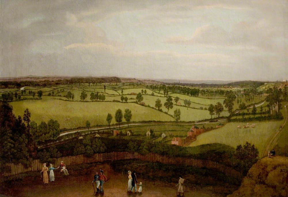 Nottingham Meadows from the Rock Cliff, Where Lenton Road Turns into Park Valley (Nottingham Park from Castle Rock)