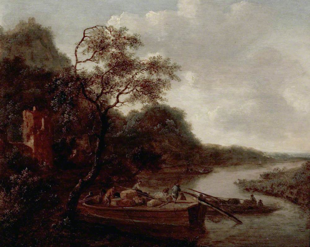 River Scene with Boat