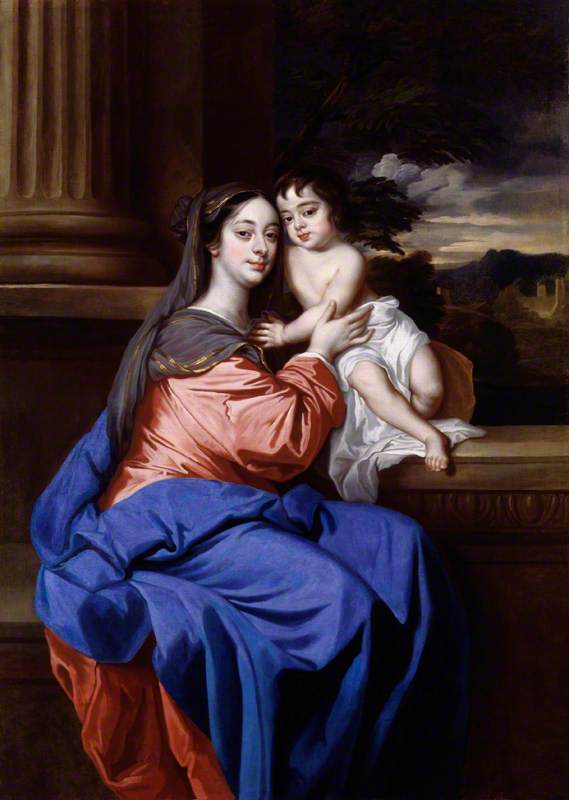 Barbara Palmer, née Villiers, Duchess of Cleveland with her son, Charles Fitzroy, as Madonna and Child