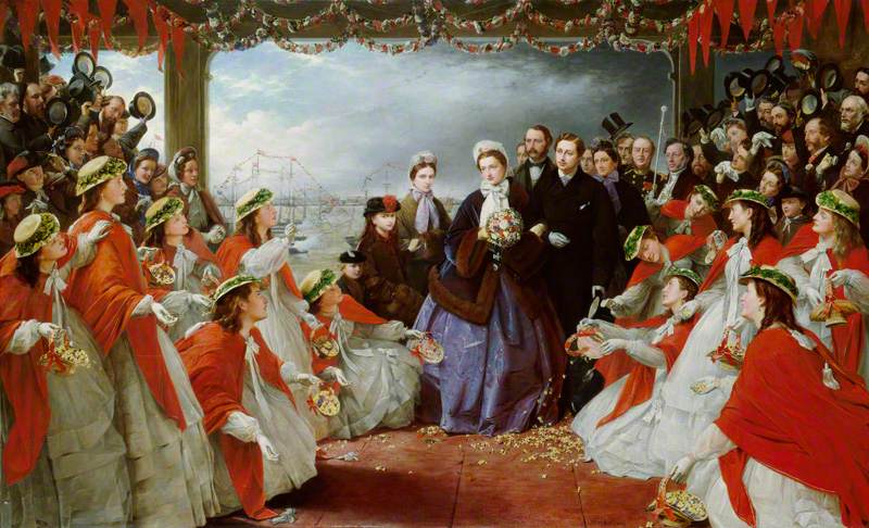 The Landing of HRH The Princess Alexandra at Gravesend, 7th March 1863