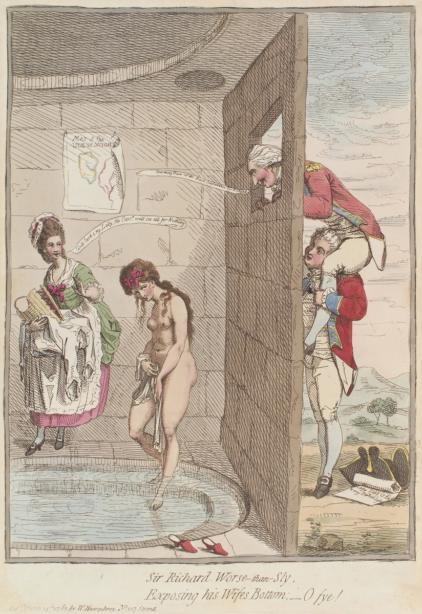 Sir Richard Worse-than-sly, Exposing his Wife's Bottom – O Fye!