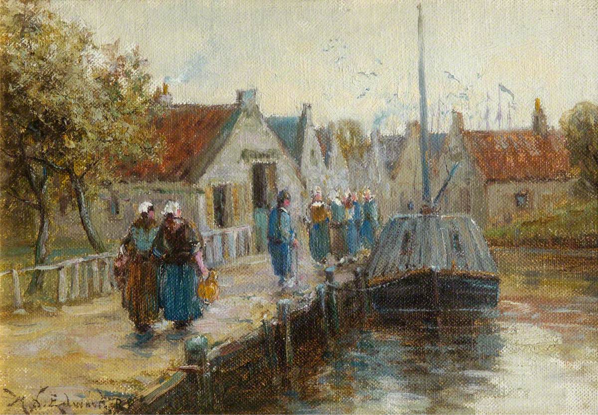 Scene on the Maas, near Dordrecht, Holland