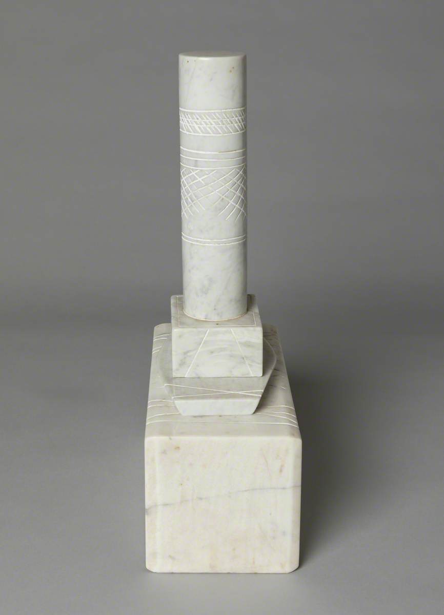 Marked Column on a Grooved Base