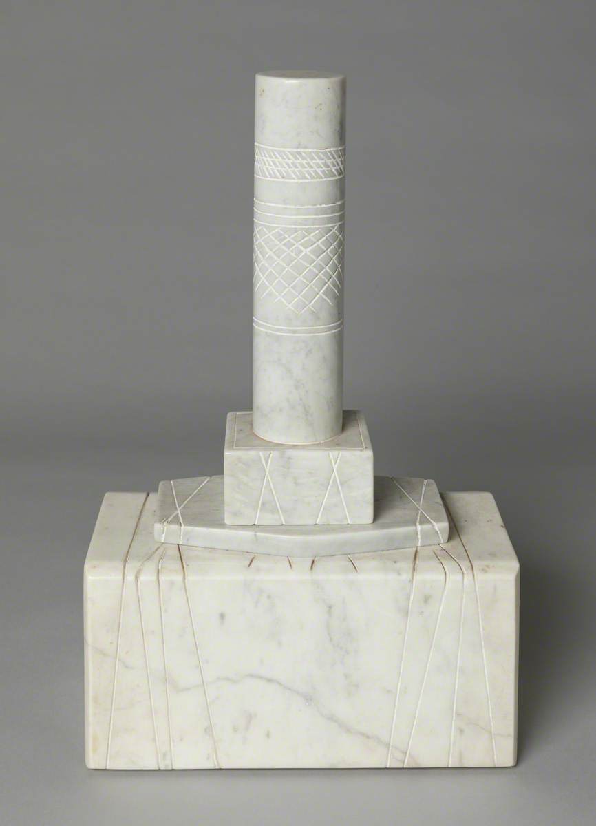 Marked Column on a Grooved Base