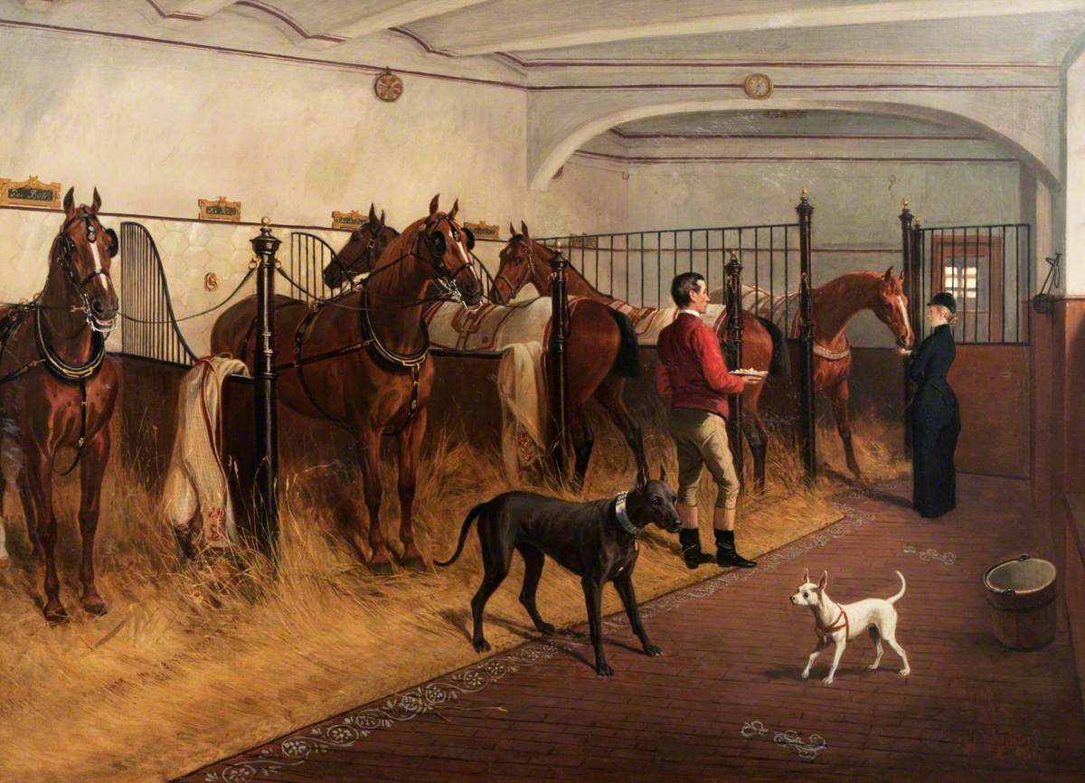 Edouard Frederic Wilhelm Richter картины лошади