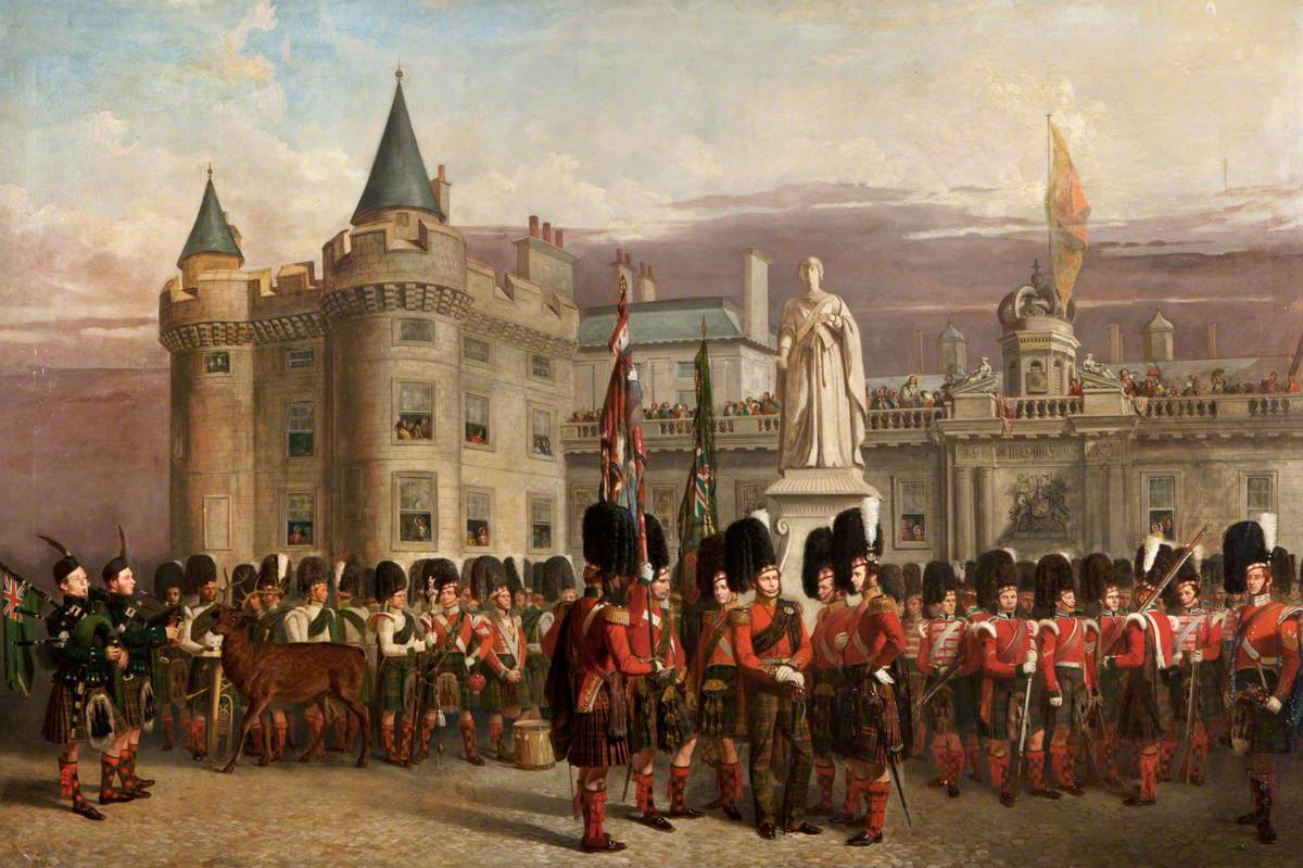 Guard of Honour of the 79th Highlanders at Holyrood, 1852