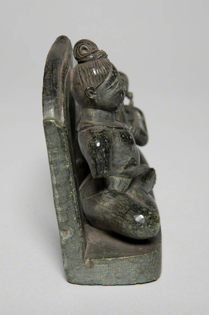 Shiva Seated in Padmasana with Female Attendant