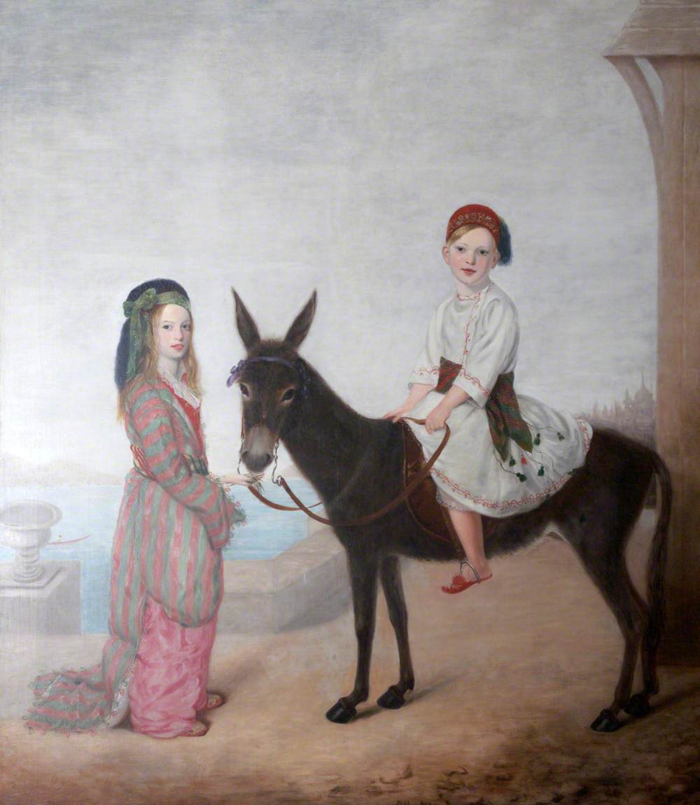 Sir Bruce Chichester (1842–1881), 2nd Bt of Arlington, and His Sister, Caroline (1839–1873), Later Lady Clay, as Children