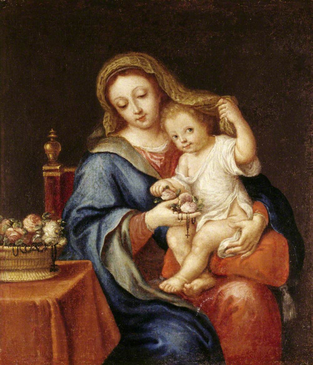 The Madonna and Child with a Basket of Flowers