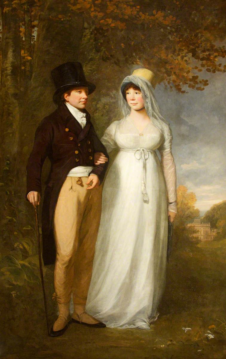 William Blathwayt IV (1751–1806), and His Wife, Frances Scott (d.1844), out Walking