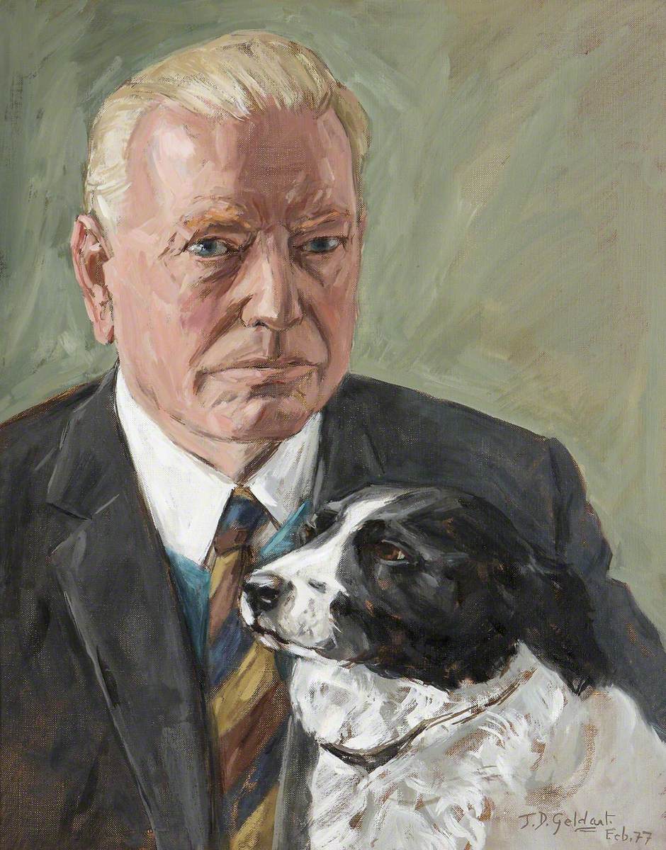 Philip Yorke III (1905–1978), with His Late Dog 'Trixie'