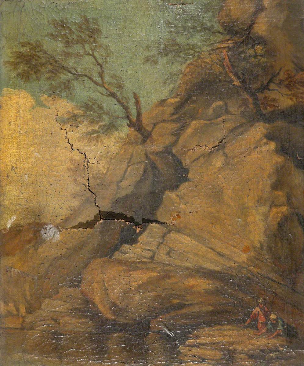 Figures in a Rocky Landscape