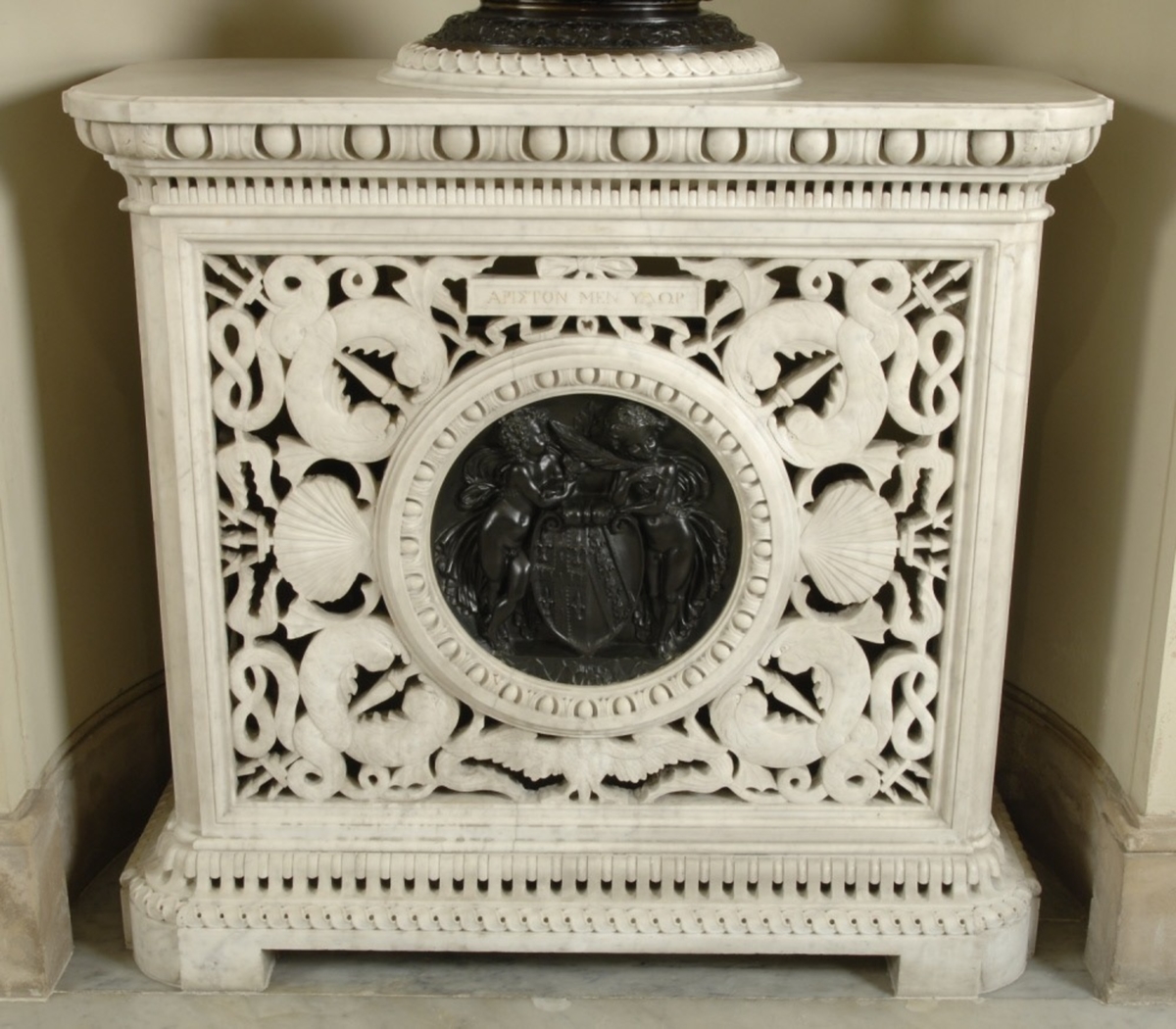 Stove with Bronze Medallion