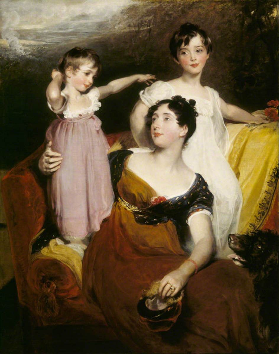 Lydia Elizabeth Hoare (1786–1856), Lady Acland, with Her Two Sons, Thomas (1809–1898), Later 11th Bt, and Arthur (1811–1857)