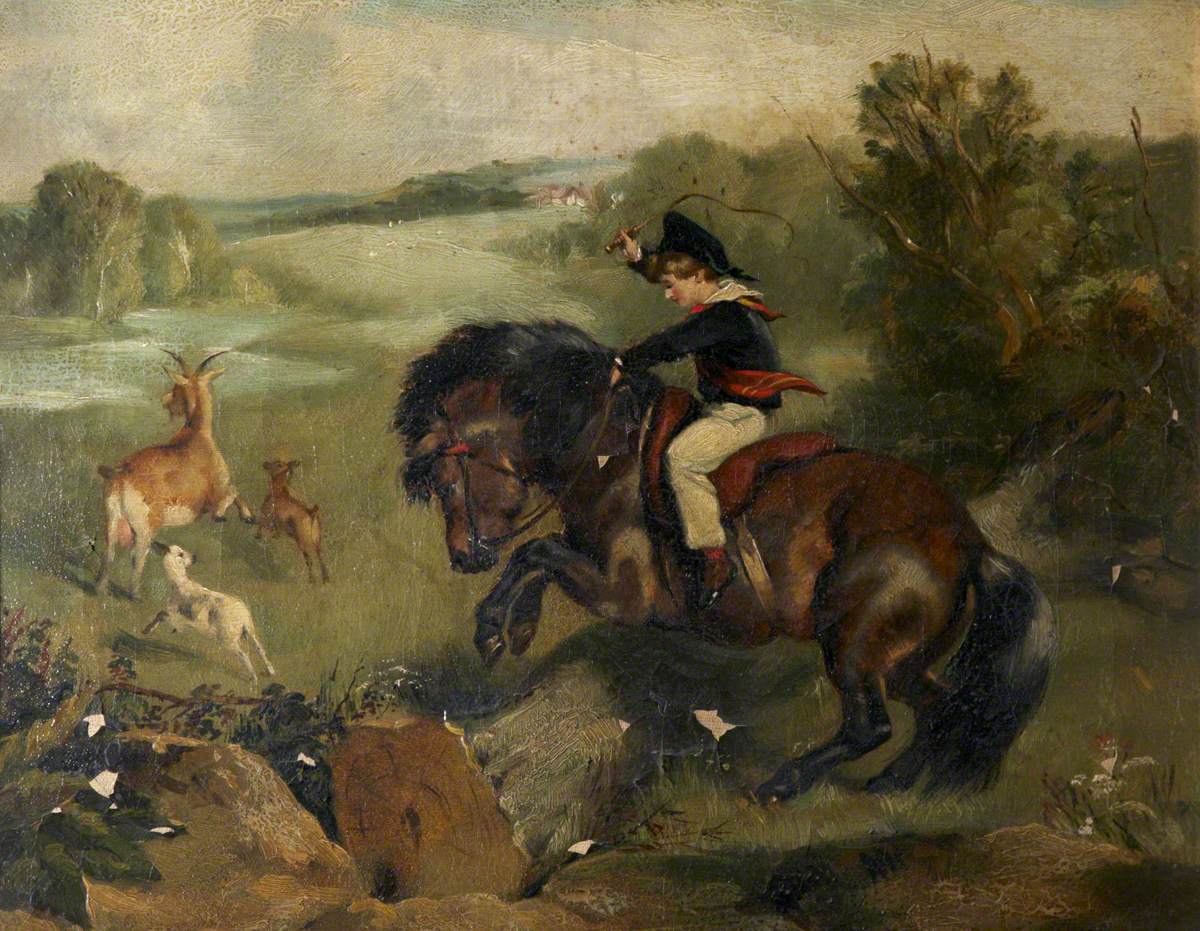 'The First Leap': Lord Alexander Russell (1821–1907), on His Pony 'Emerald'