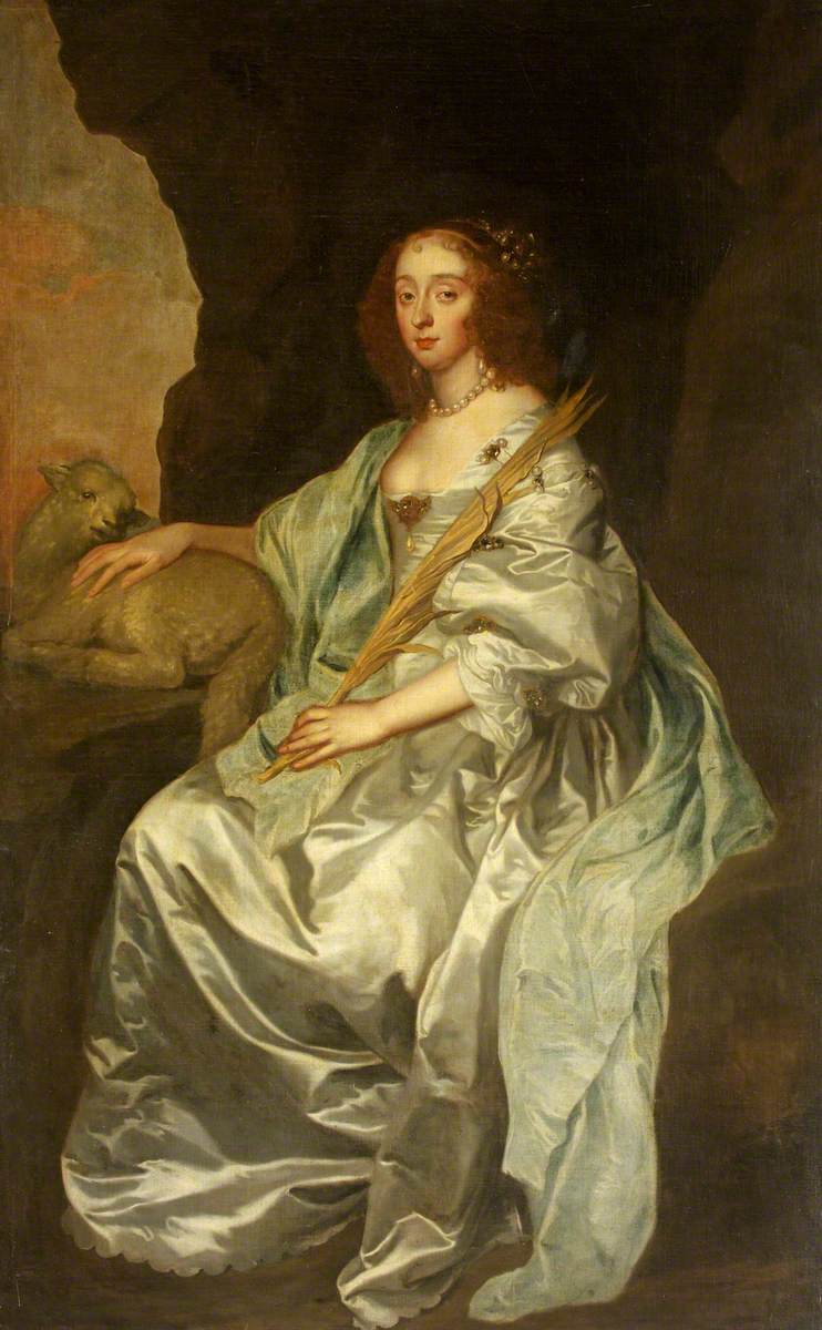 Lady Mary Villiers (1622–1685), Lady Herbert, Later Duchess of Lennox and Richmond, as Saint Agnes