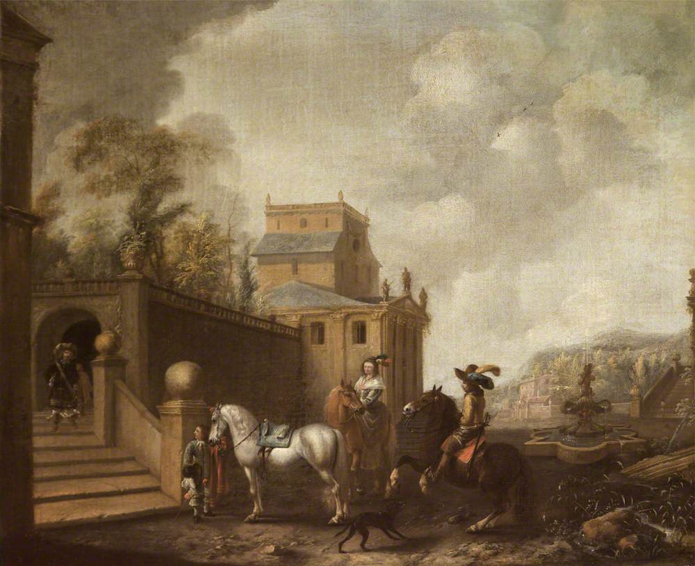 Riders Outside a Country House