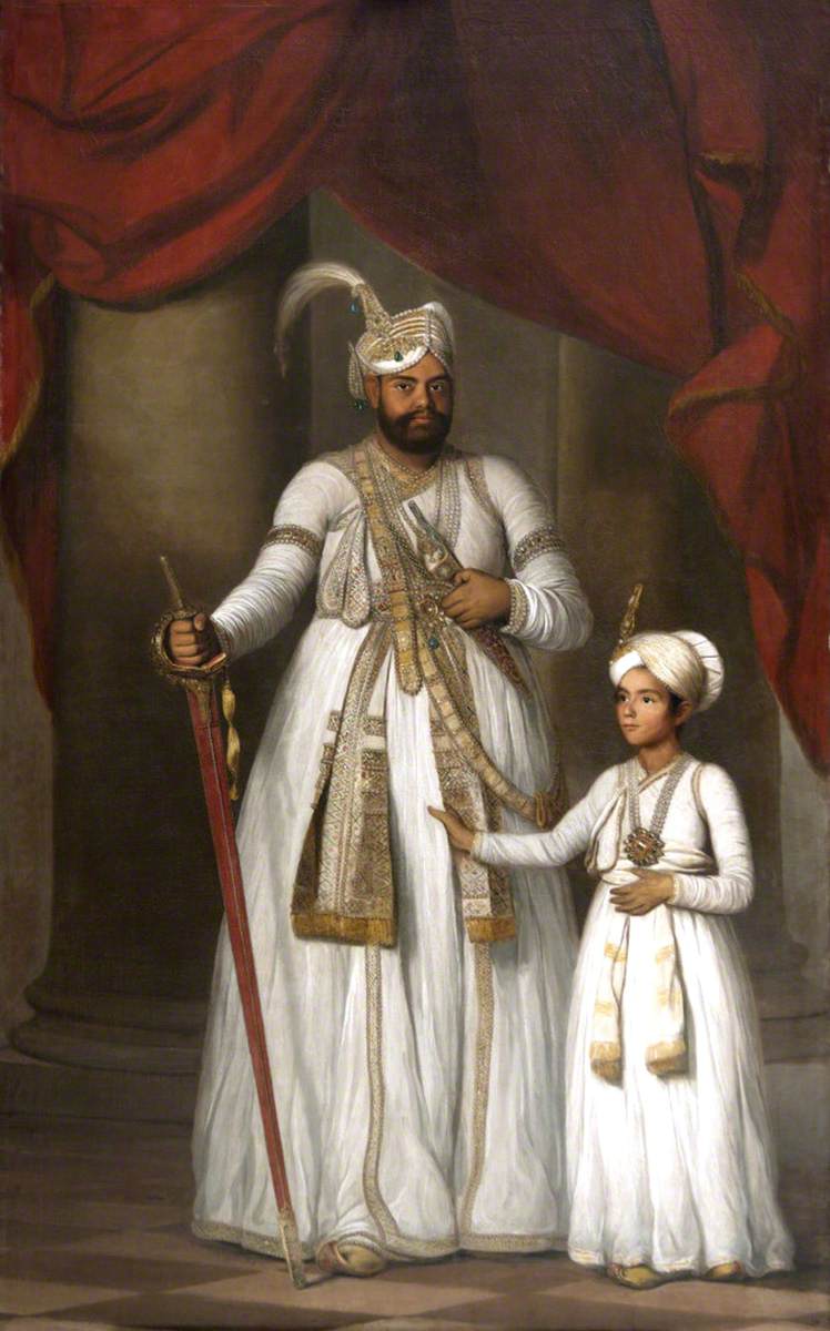 Prince Azim-ud-Daula (1775–1819), Nawab of the Carnatic and His Son Azam Jah (1800–1874)