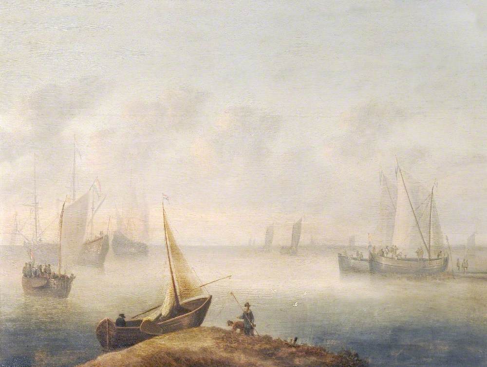 A Coastal View with Shipping