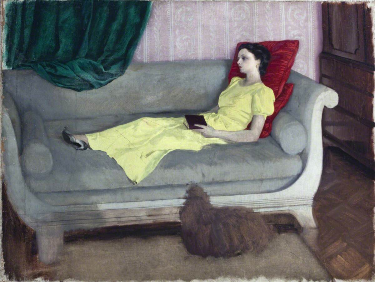 Lady Elizabeth Paget (b.1916), Later von Hofmannsthal, with a Dog | Art UK