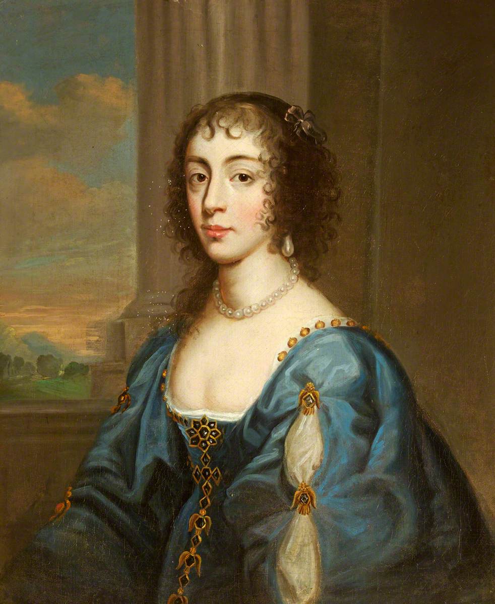 Portrait of a Lady in Blue, Modelled on Queen Henrietta Maria