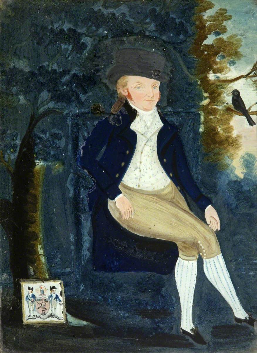A Gentleman in Breeches Seated in a Landscape