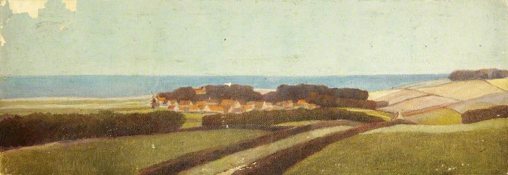 View of Salt Marshes with Windmill, Cley-next-the-Sea