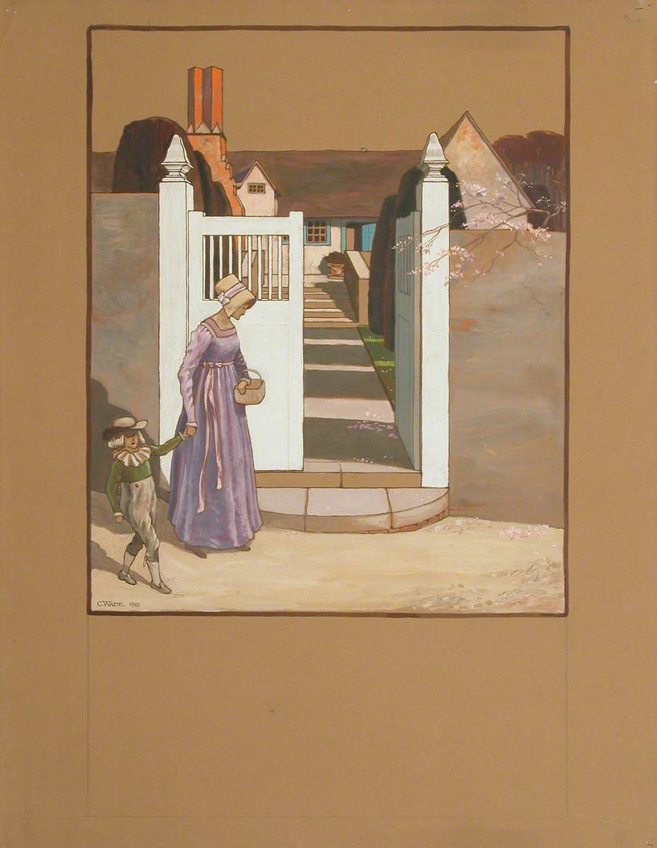 A Woman and Child before the Gates of a House, St Kitts
