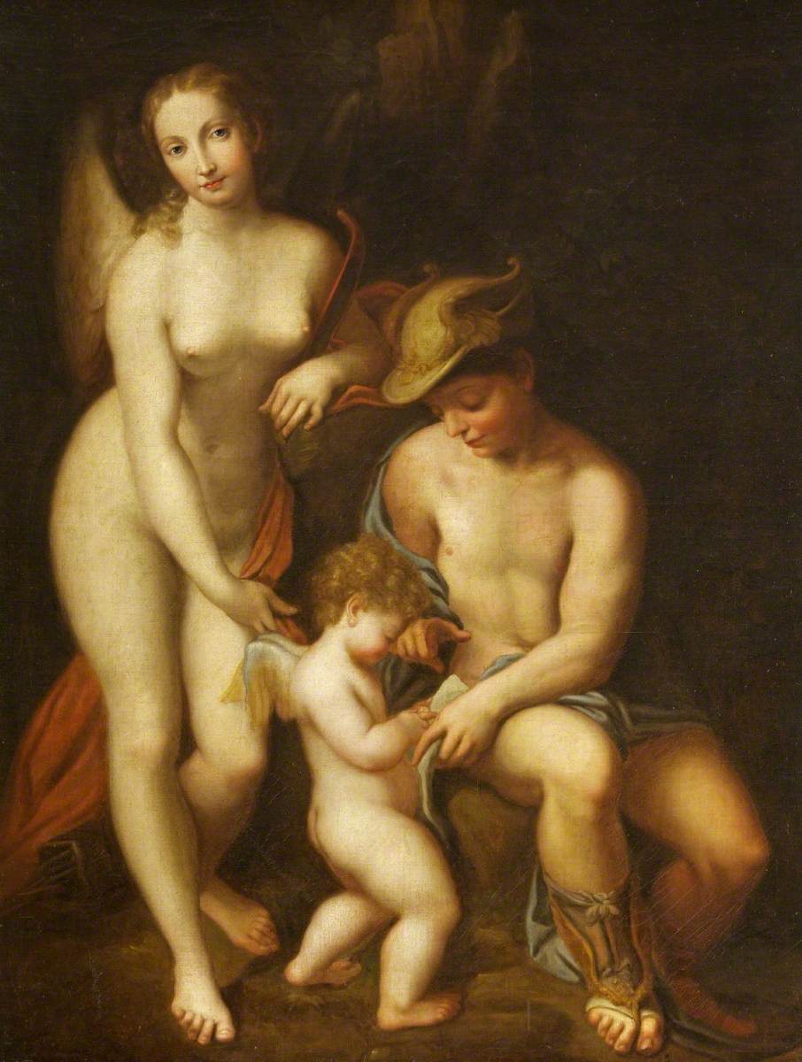 The School of Love (Venus with Mercury, Teaching Cupid to Read)