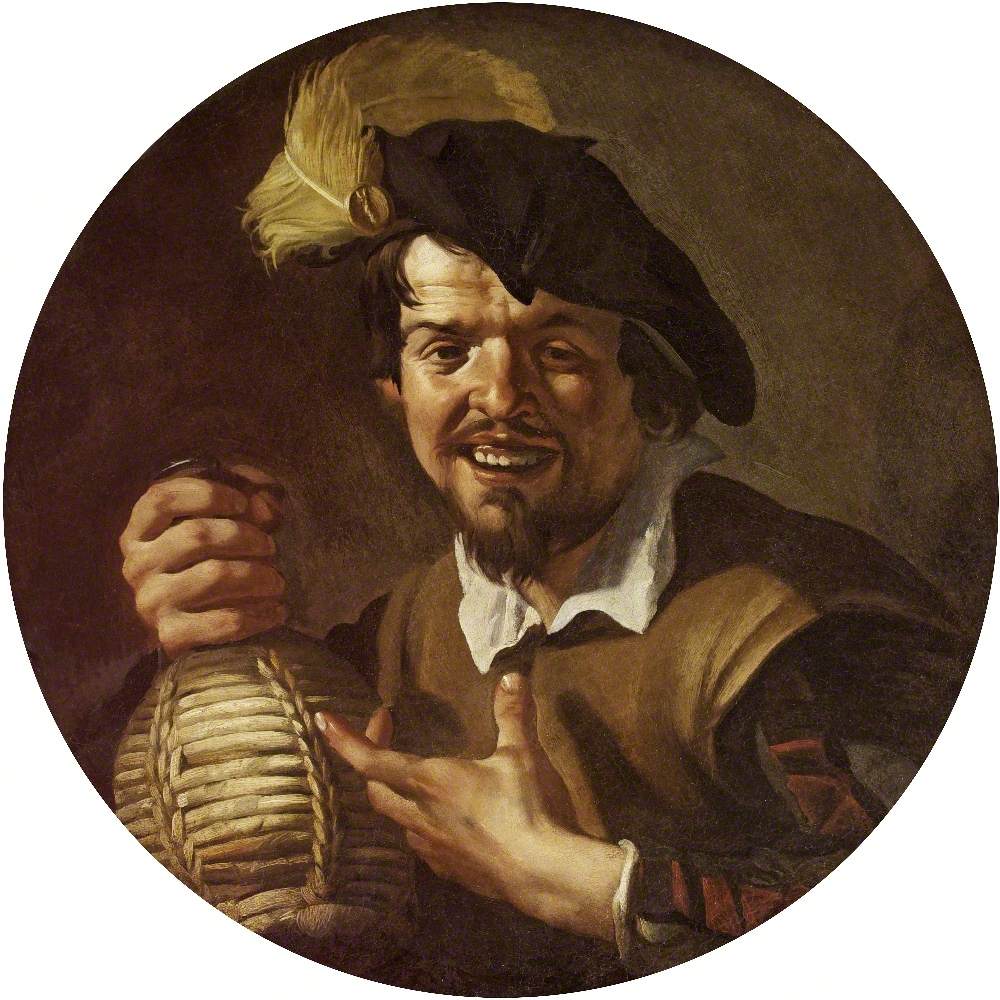 A Man with a Wine Flask