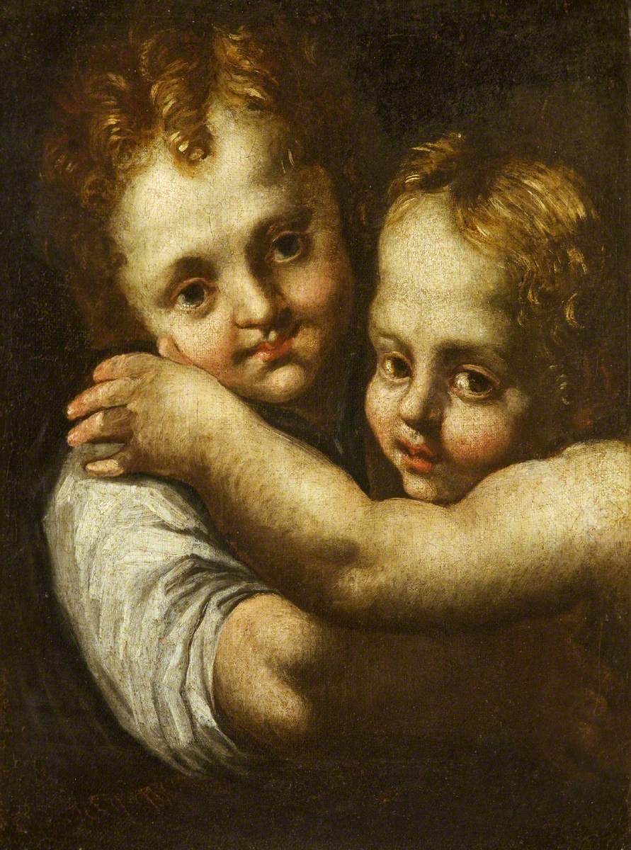 Two Children Embracing