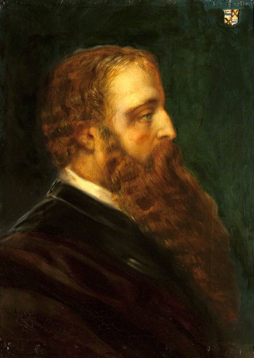 Edward Heneage Dering (1826–1892), in Profile to the Right