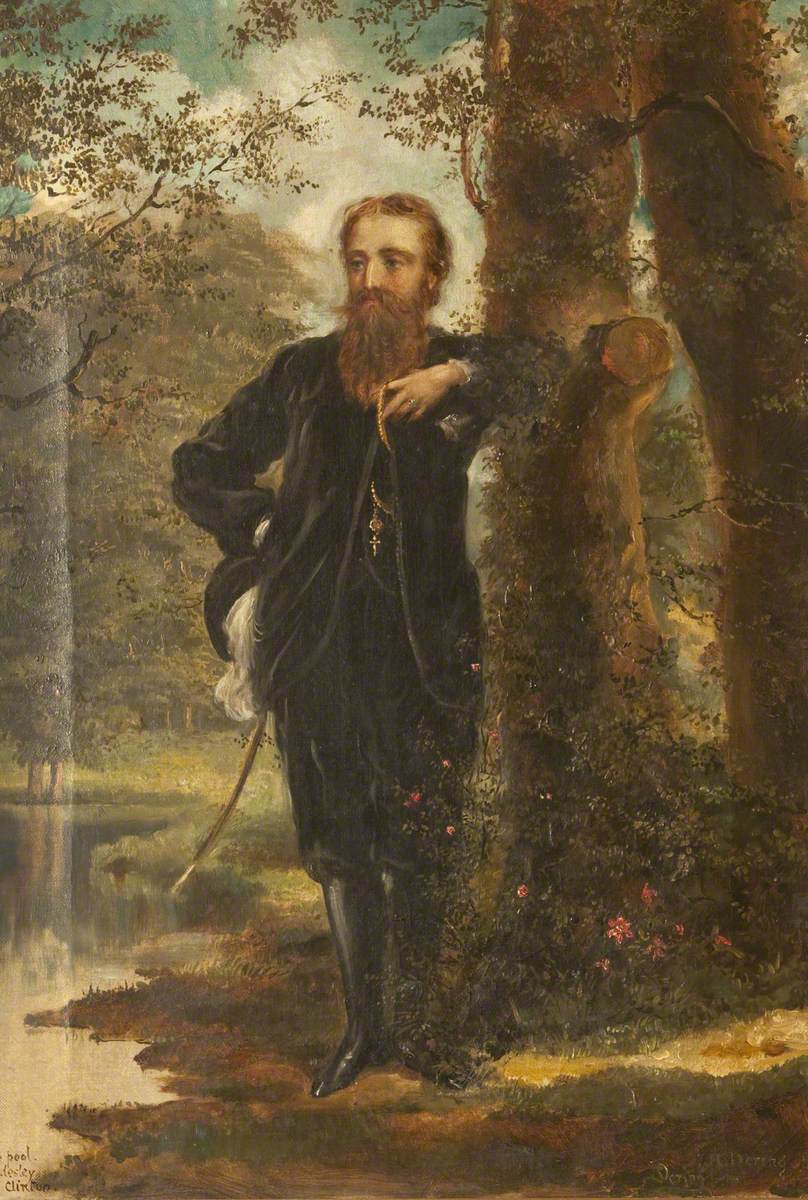 Edward Heneage Dering (1826–1892), in the Grounds of Baddesley Clinton