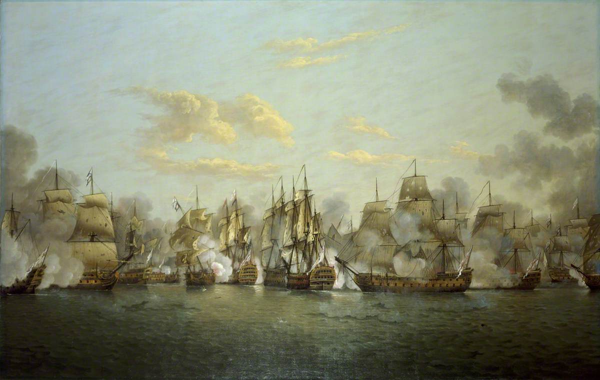 The Battle of the Saints, 12 April 1782 (Rodney in the 'Formidable' Breaking the French Line, around 9.30am)