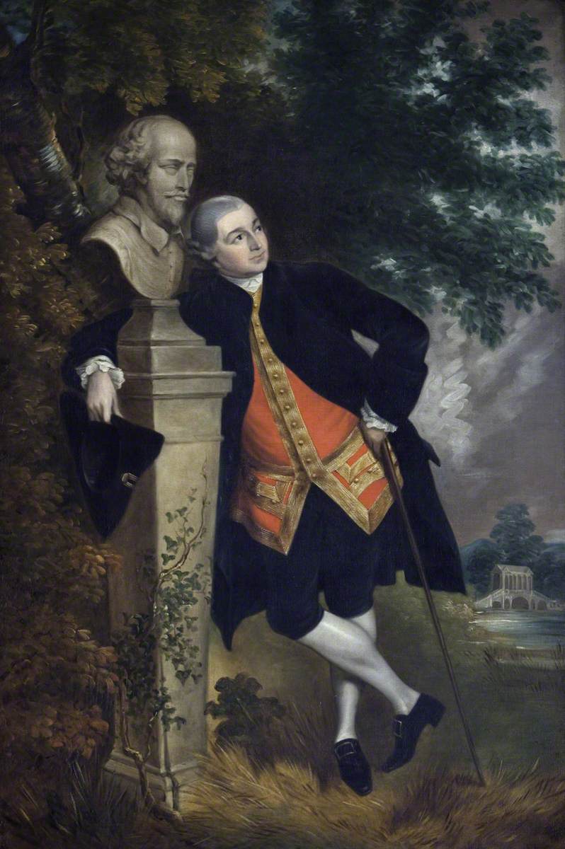 David Garrick (1717–1779), with a Bust of Shakespeare