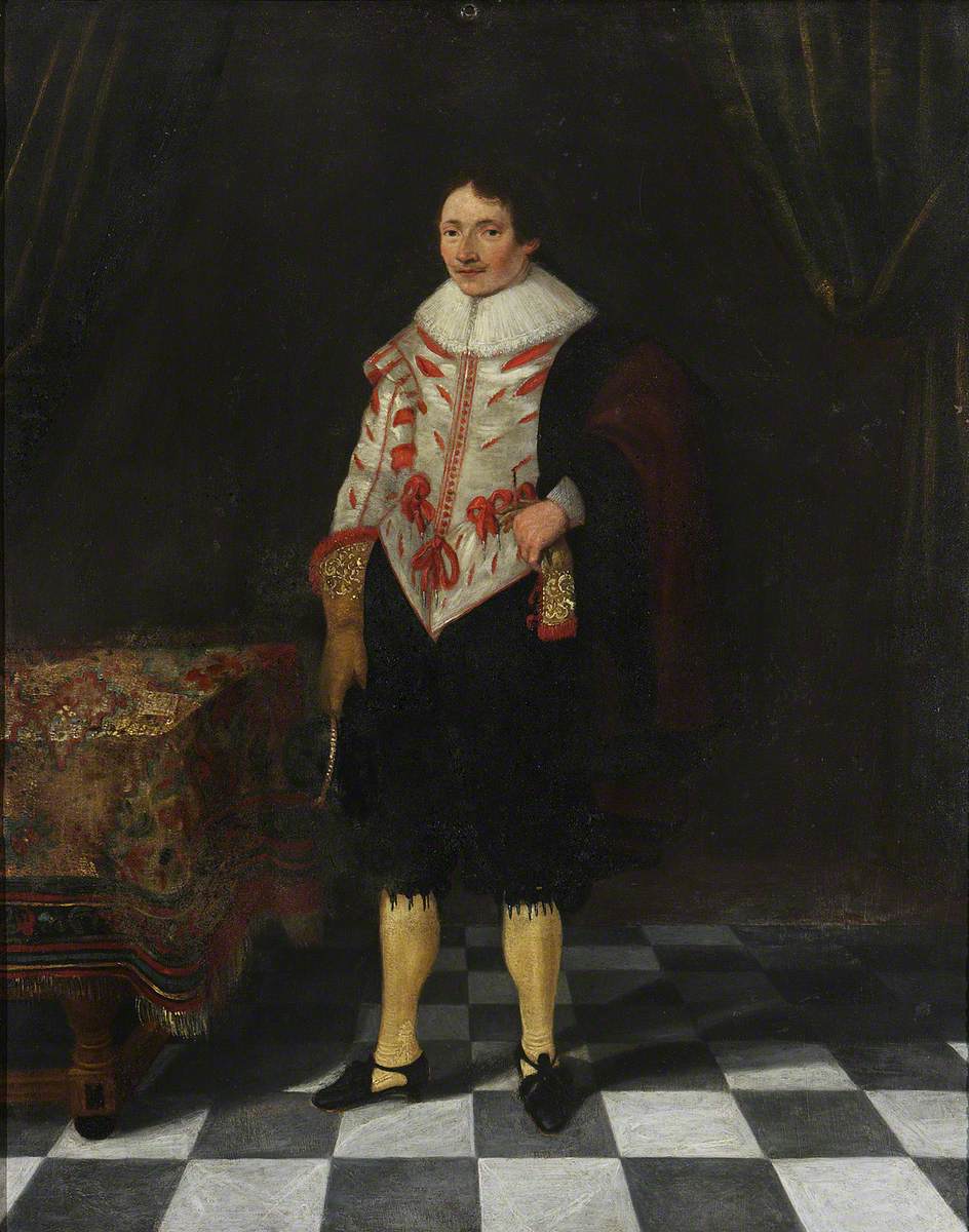 Portrait of an Unknown English Gentleman Standing in an Interior