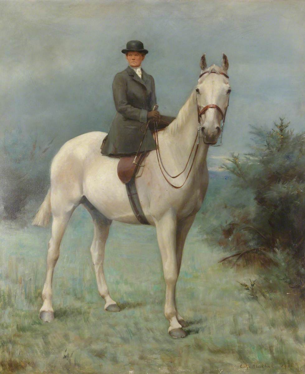 Alice Mary Darby (1852–1931), Mrs Francis Alexander Wolryche-Whitmore, on Horseback