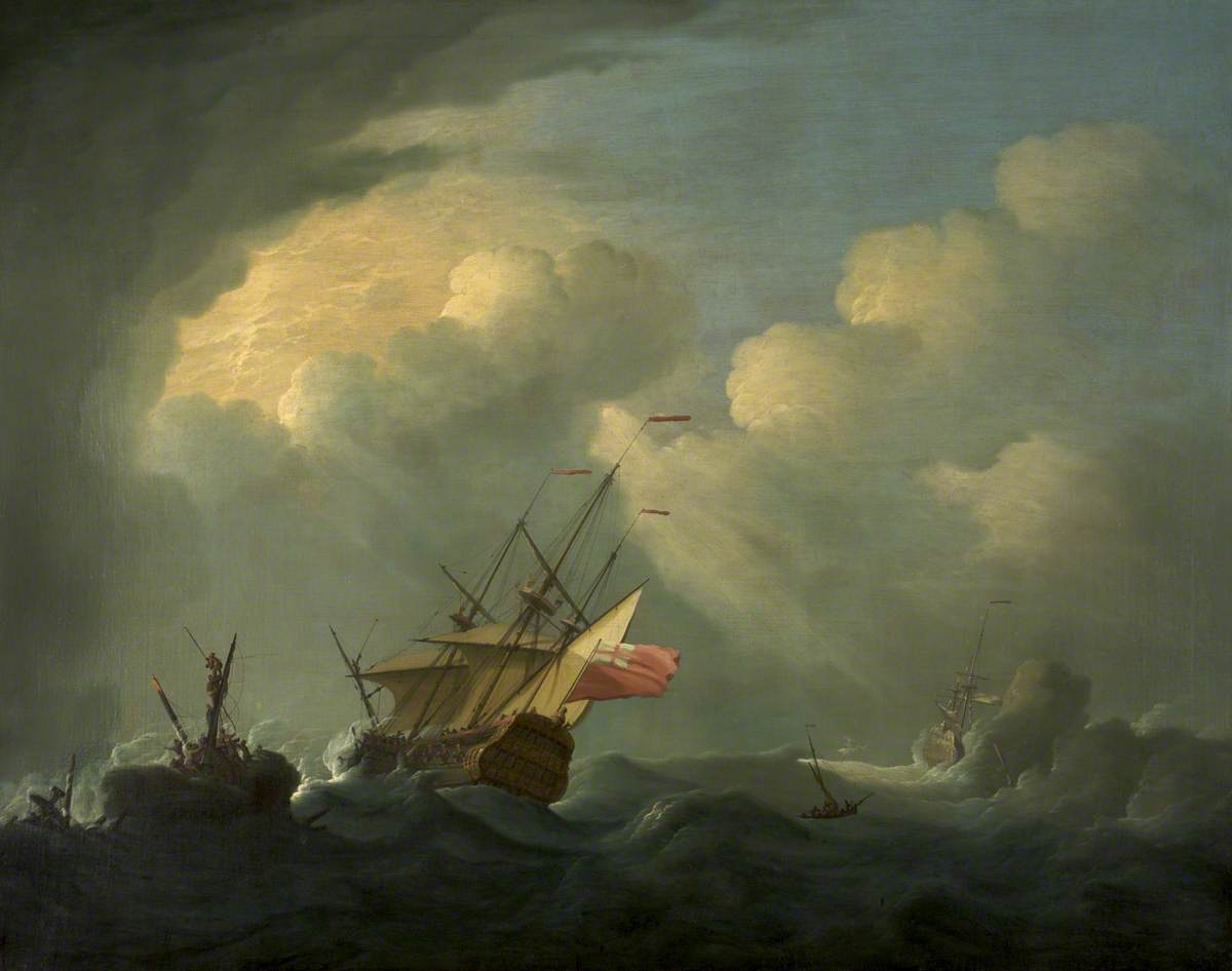 A Man-o'-War in a Rough Sea