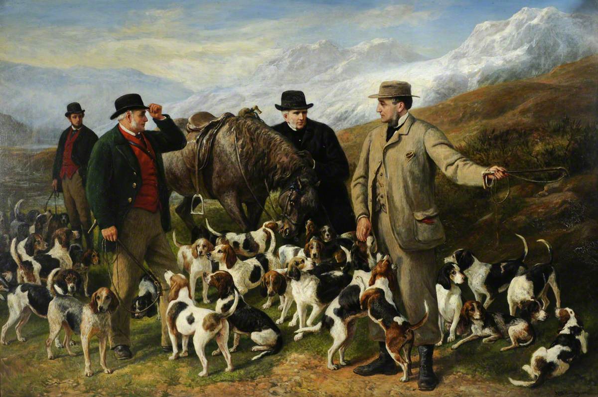 Hunting Scene of Windermere Harriers with George Ridehalgh (1835–1892), as Master