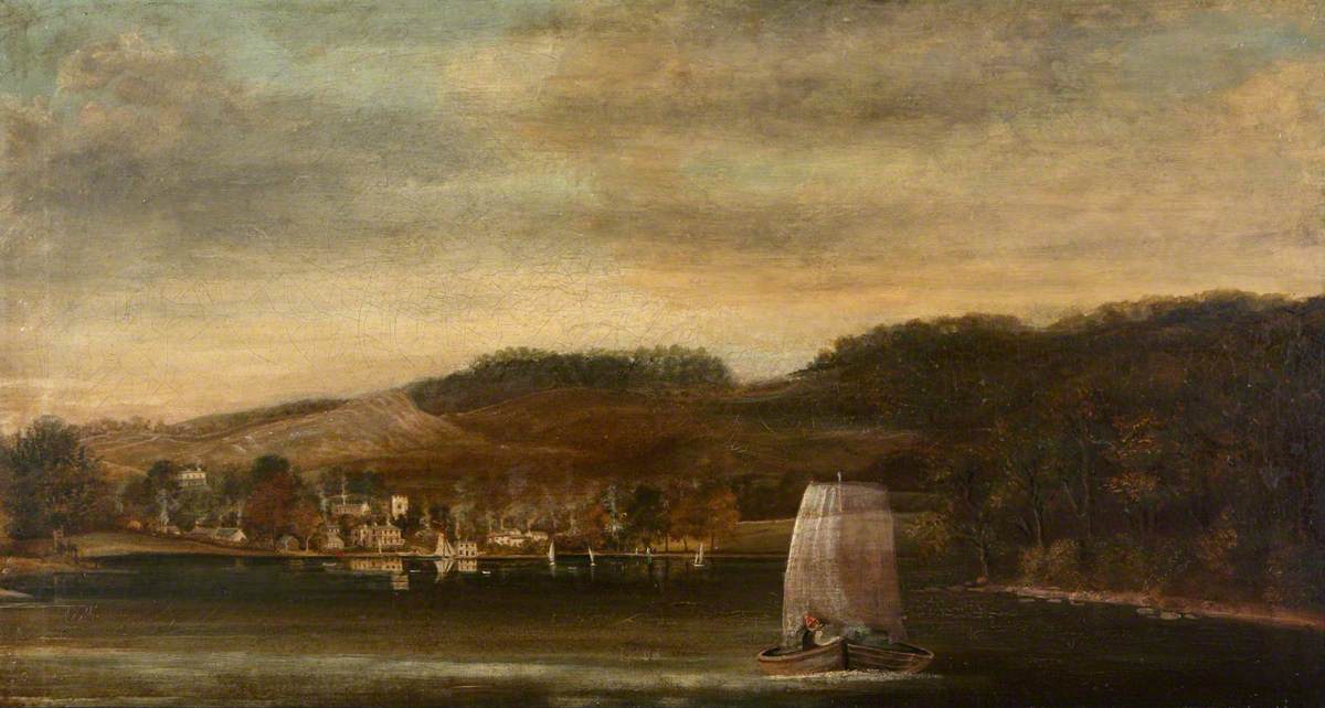 View of a Village on a Lake