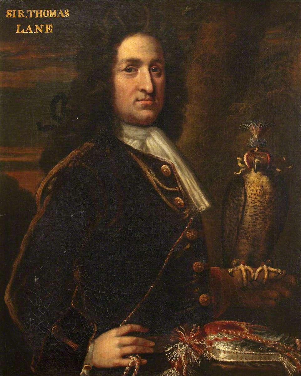 Sir Thomas Lane (d.1715), of Bentley, with a Falcon