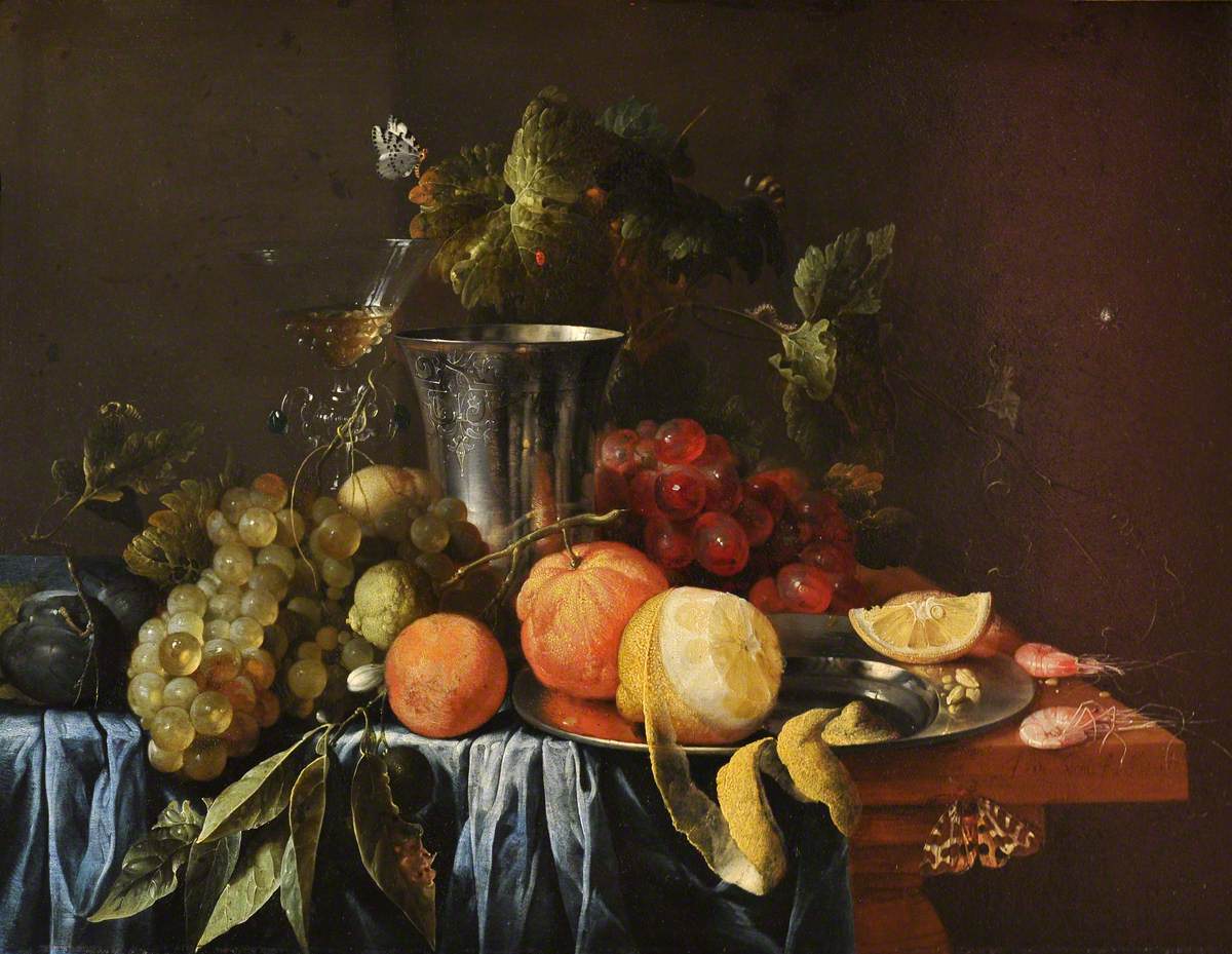Still Life with a Silver Jug and Fruit