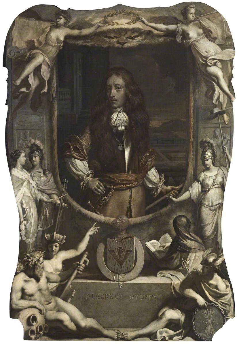 An Allegorical Posthumous Portrait of Algernon Sidney (1622–1683), en Grisaille