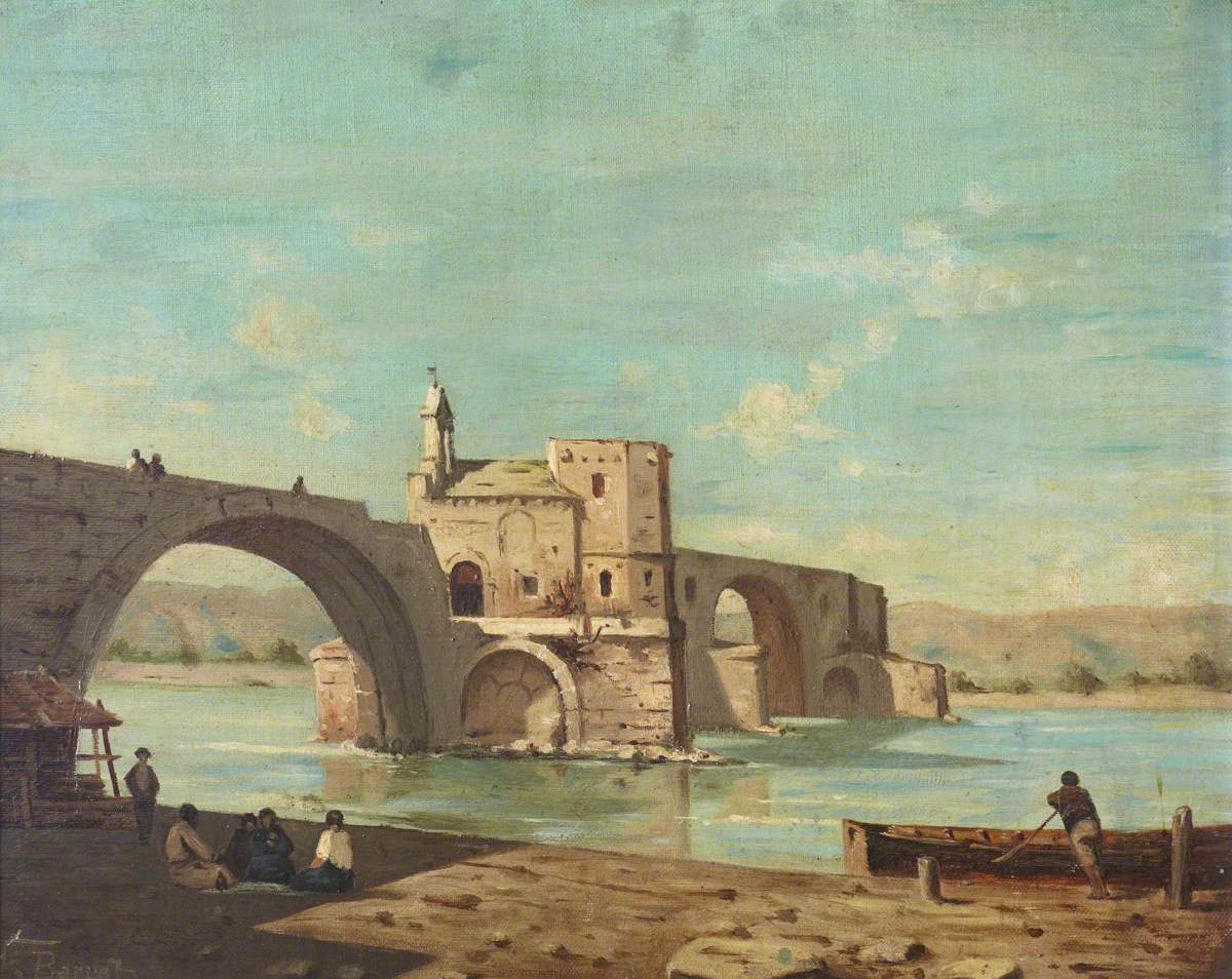 View of Le Pont St Bénézet, Avignon, France